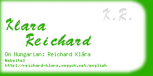 klara reichard business card